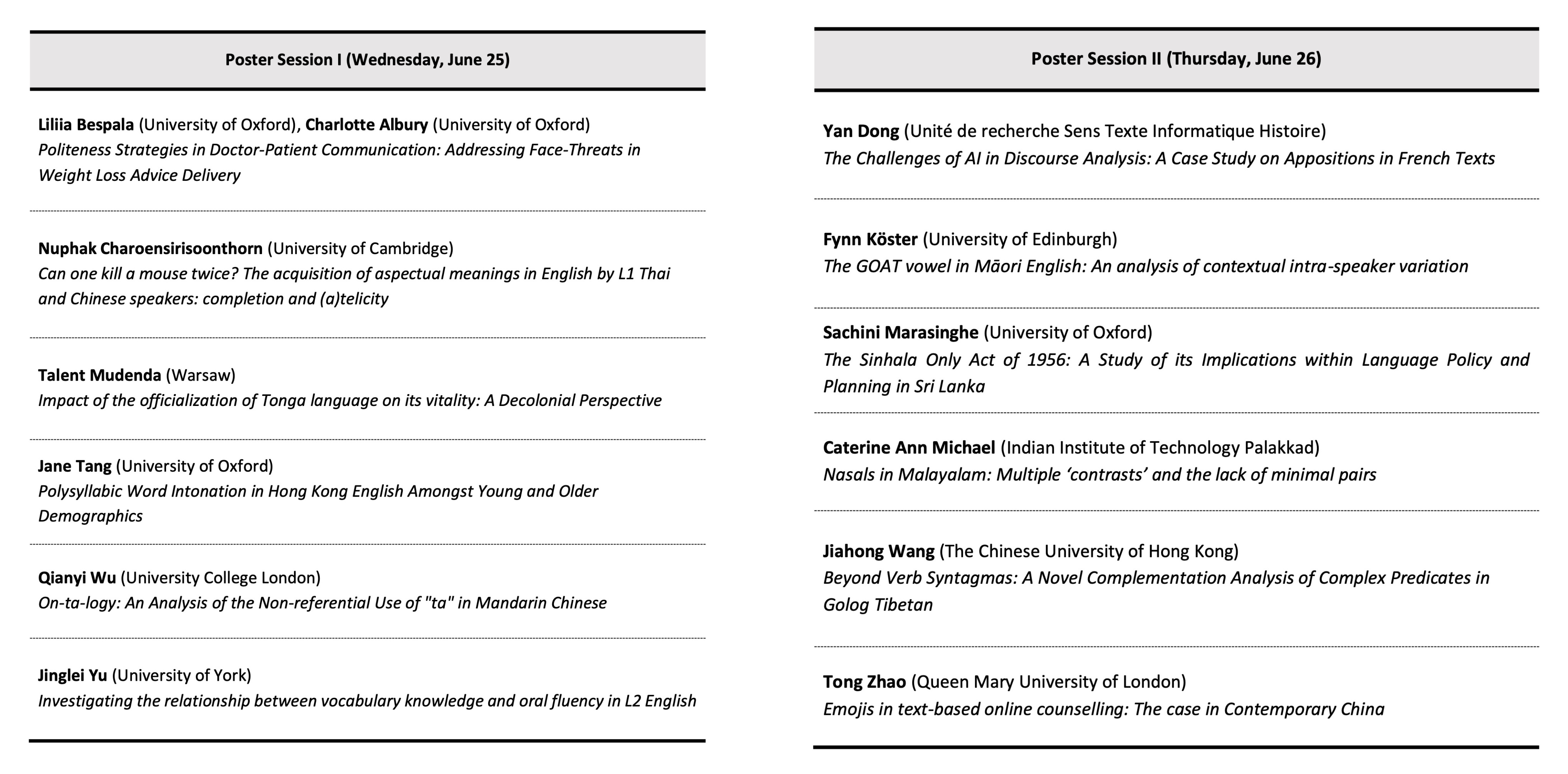 Programme