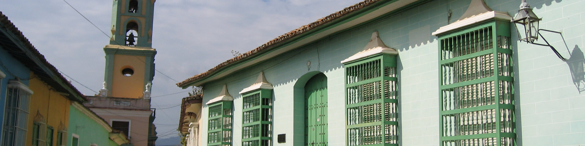 House with green shutters